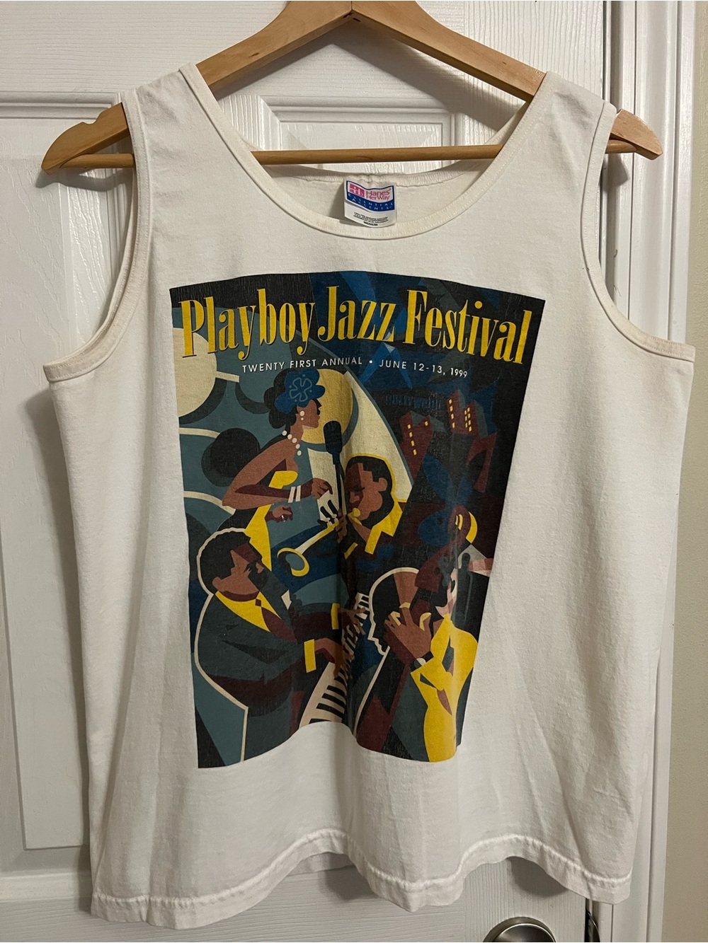 Playboy Jazz Fest ‘90s Graphic Tank Top - White